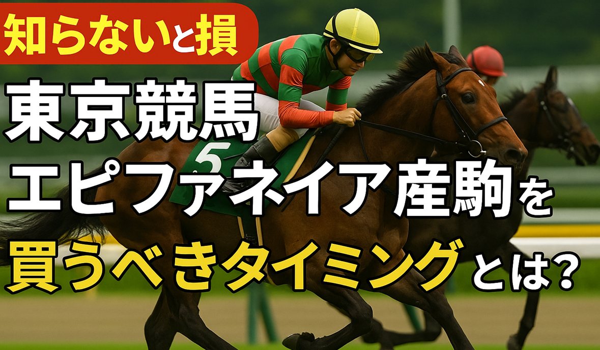 【知らないと損】東京競馬でエピファ産駒を買うべきタイミングとは？