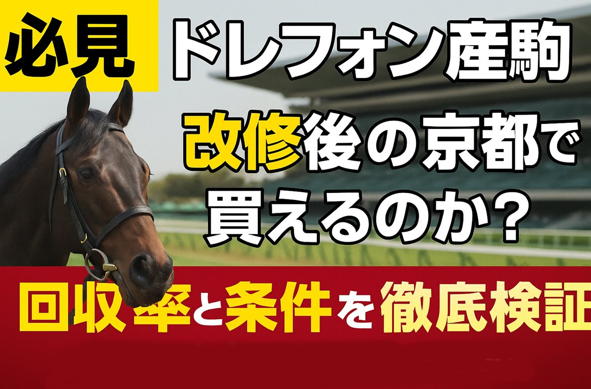 【必見】ドレフォン産駒は改修後の京都で買えるのか？回収率と条件を徹底検証！